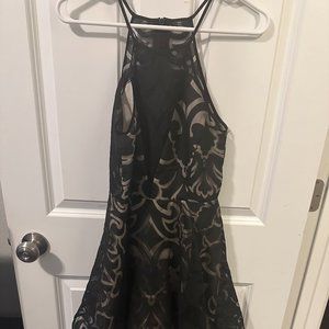 Sleeveless black and beige sheer dress size M